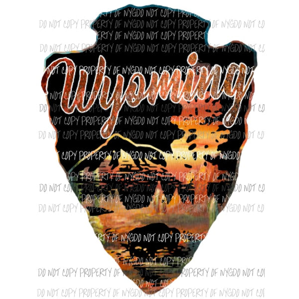 Wyoming arrow head 1 Sublimation transfers Heat Transfer