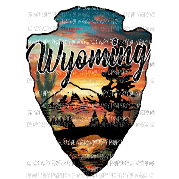 Wyoming arrow head 2 Sublimation transfers Heat Transfer