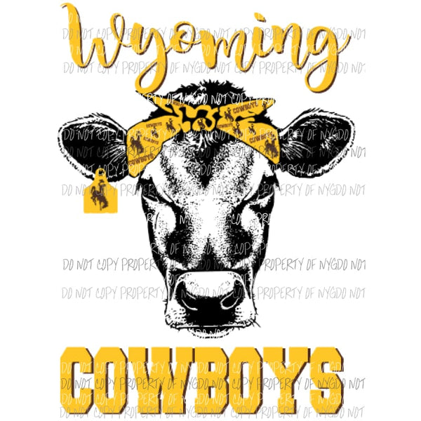 Wyoming Cowboys Sublimation transfers Heat Transfer