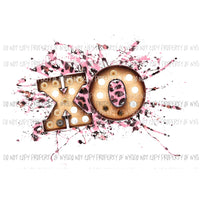 XO pink leopard Sublimation transfers Heat Transfer