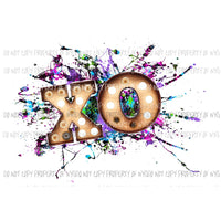 XO splatter #1 Sublimation transfers Heat Transfer