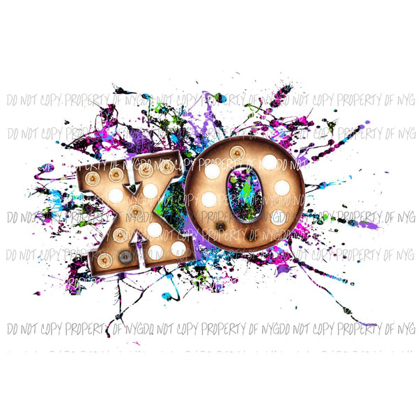 XO splatter #1 Sublimation transfers Heat Transfer