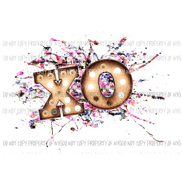 XO splatter #2 Sublimation transfers Heat Transfer