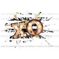 XO stripes gold black white Sublimation transfers Heat Transfer