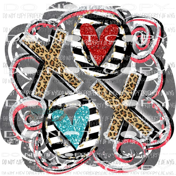 XOXO 8 - Sublimation transfers Valentines Day Love Valentine heart Heat Transfer