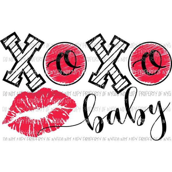 XOXO Baby red lips Valentines Sublimation transfers Heat Transfer