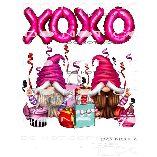 Xoxo Gnome #8725 Sublimation transfers - Heat Transfer