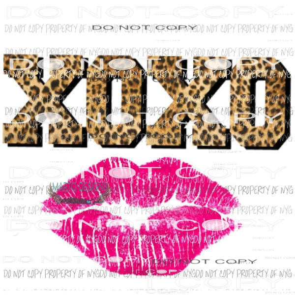 XOXO Lips Valentine Sublimation transfers Heat Transfer