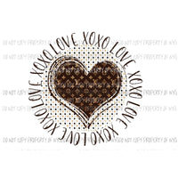 XOXO Love #3 lv louis vuitton Sublimation transfers Heat Transfer