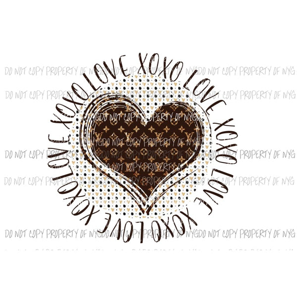 XOXO Love #3 lv louis vuitton Sublimation transfers Heat Transfer