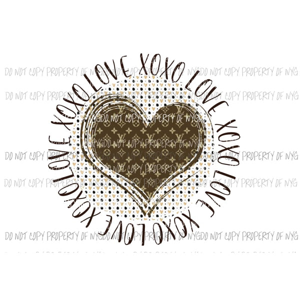 XOXO Love #4 lv louis vuitton Sublimation transfers Heat Transfer