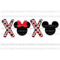 XOXO minnie and mickey Sublimation transfers Heat Transfer