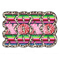 XOXO Serape Leopard Sublimation transfers - Heat Transfer