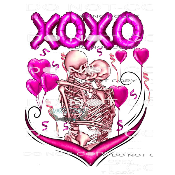 Xoxo Skeleton #8729 Sublimation transfers - Heat Transfer