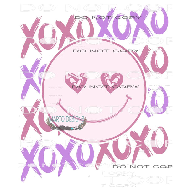 Xoxo Smiley #9075 Sublimation transfers - Heat Transfer