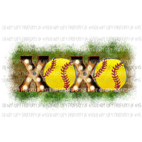 xoxo softball Sublimation transfers Heat Transfer