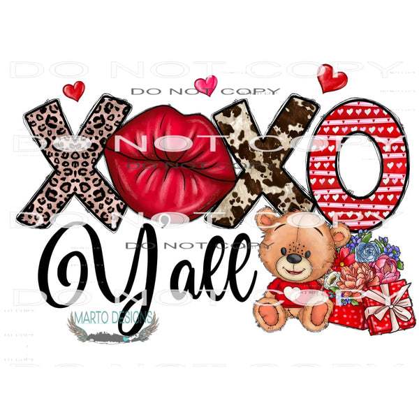 Xoxo Y’all #9649 Sublimation transfers - Heat Transfer