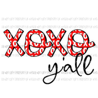 XOXO Yall red Sublimation transfers Heat Transfer