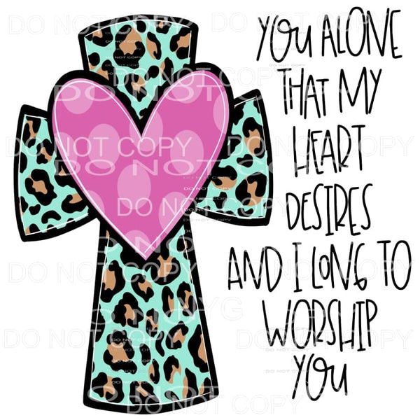 You Alone That My Heart Desires Leopard Cross Pink Polka Dot