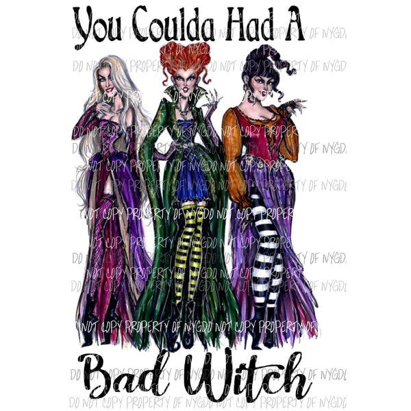 you coulda had a bad witch hocus pocus Sublimation transfers Heat Transfer