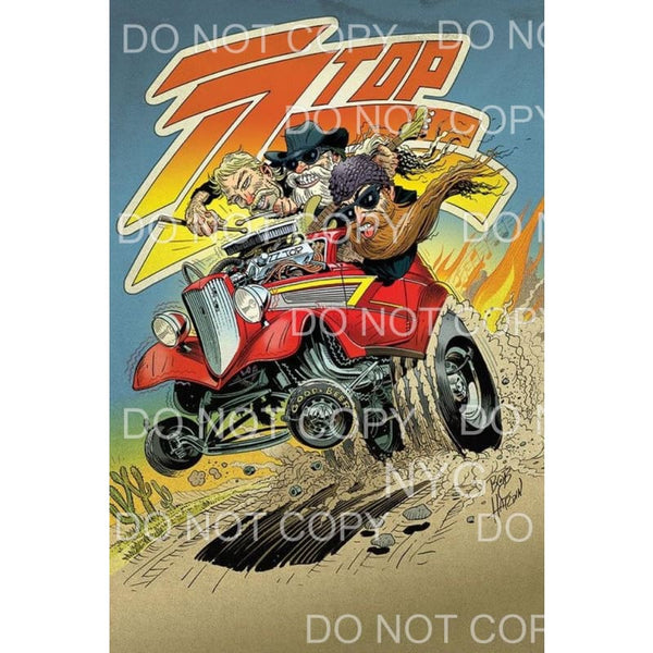 ZZ Top #4 Sublimation transfers - Heat Transfer